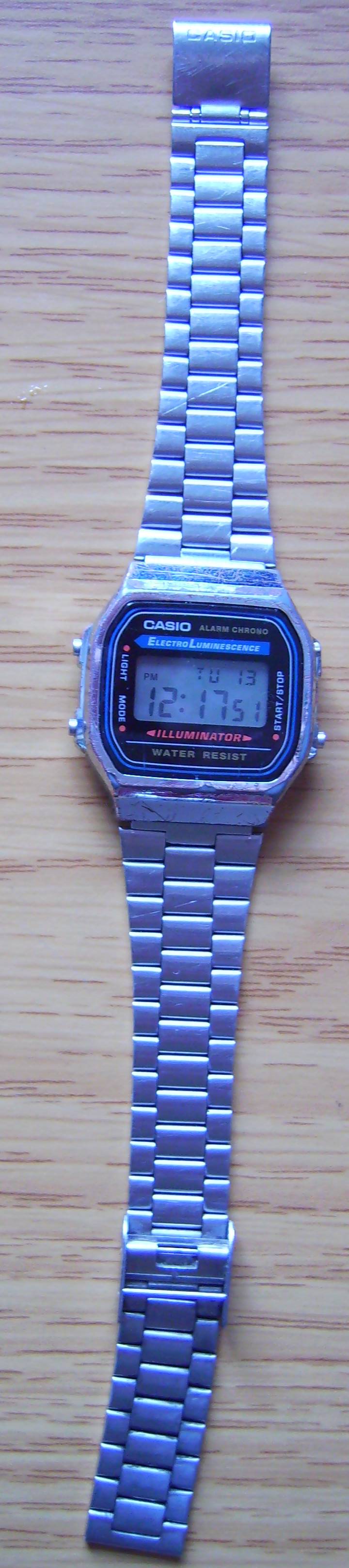 The watch in question (CASIO 1572)